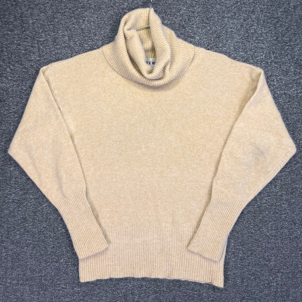 Jack Winter Turtleneck Sweater Womens M Beige Angora Wool Vintage‎ Casual Soft